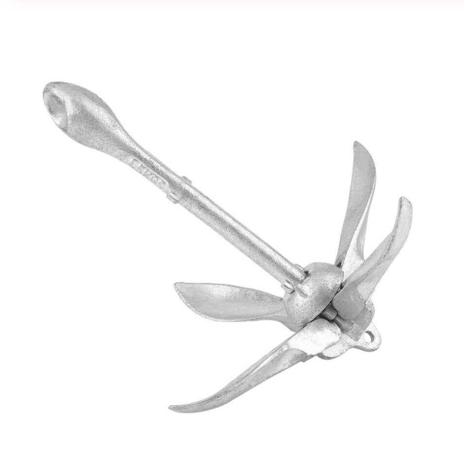 1.5 Kg Galvanized Folding Grapnel Anchor For Canoe Kayak Inflatable Boat