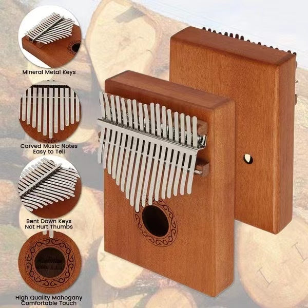 17 Keys Kalimba Thumb Piano Solid Finger Piano