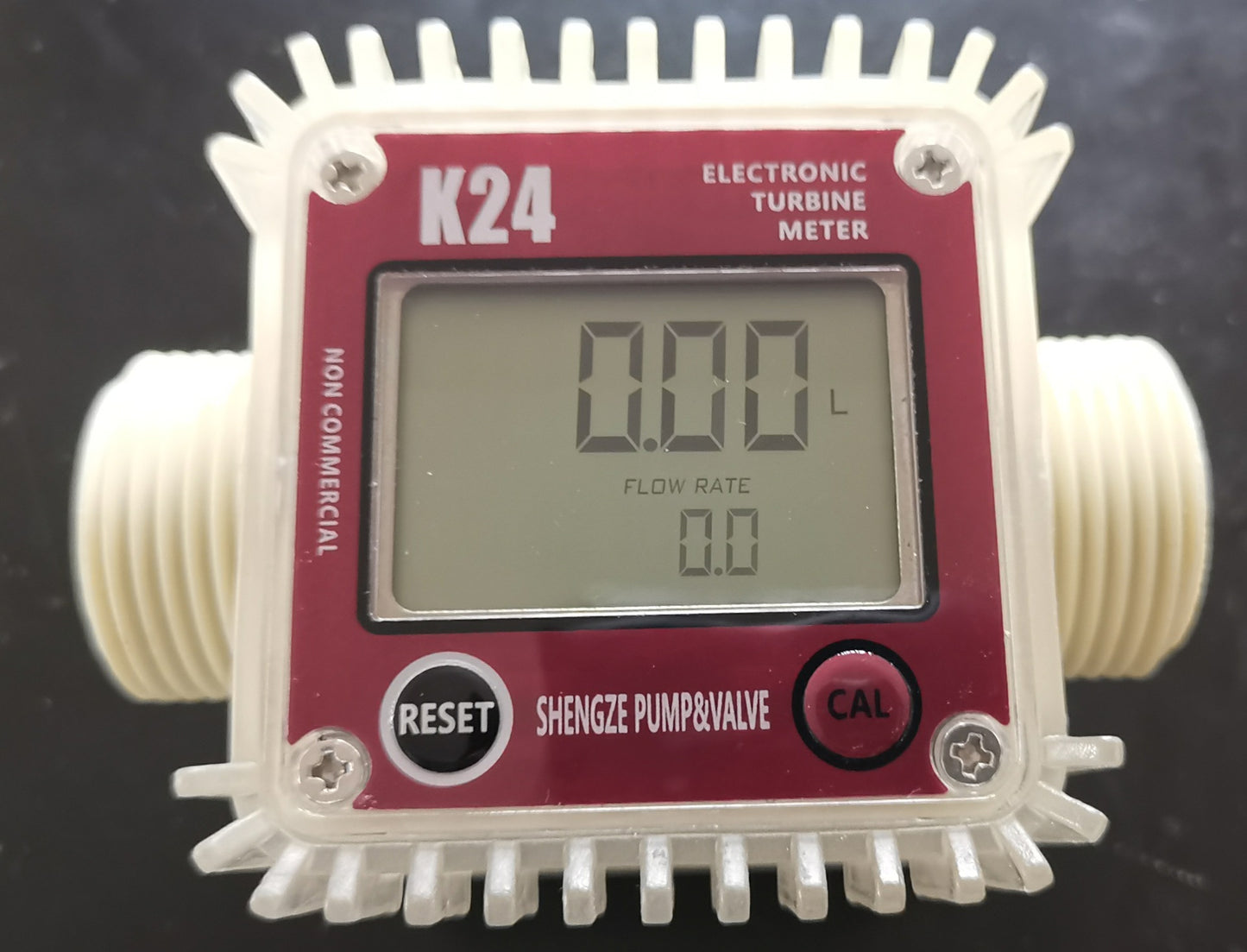 1" BSP Genuine K24 Flow meter with battery for Water, Milk, Petrol, Diesel etc with 2 SS304 clamps
