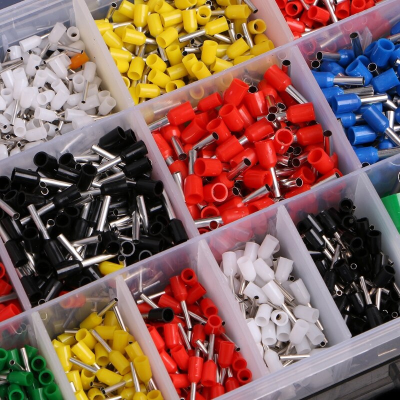 2120 Pcs Insulated Cord Pin End Terminal Bootlace Ferrules Kit Set Wire Copper L15