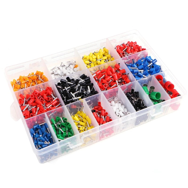2120 Pcs Insulated Cord Pin End Terminal Bootlace Ferrules Kit Set Wire Copper L15