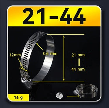 Heavy-duty 18 - 32mm / 21 - 44mm / 78 - 101mm Stainless Steel Hose Clamp