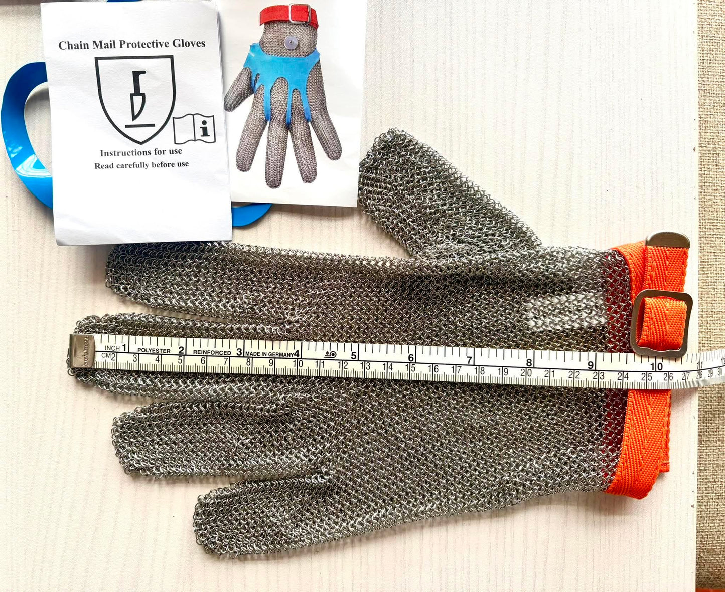 304 Stainless Steel Chainmail Cut Resistant Glove – XL Butcher Safety Glove