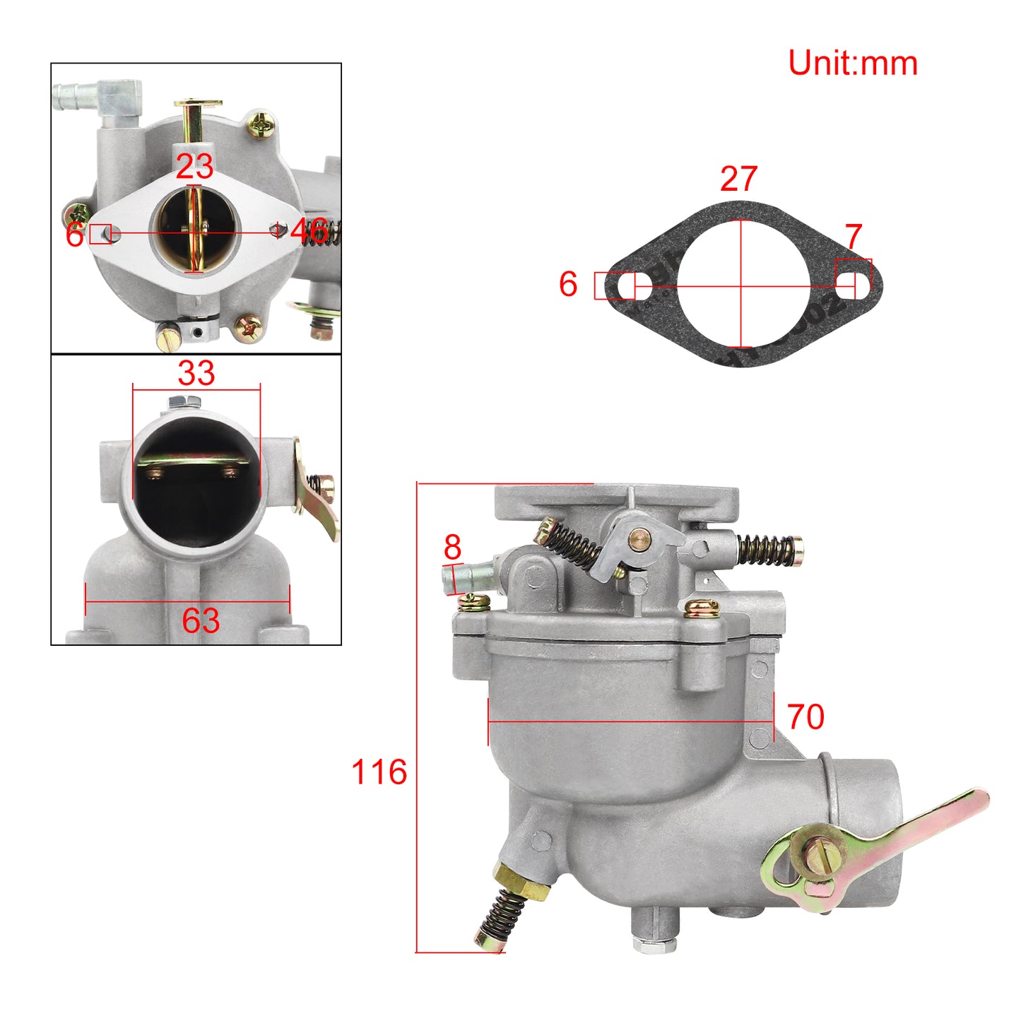 Carburetor Briggs & Stratton 7HP 8HP 9HP Horizontal Engine 390323 394228 398170