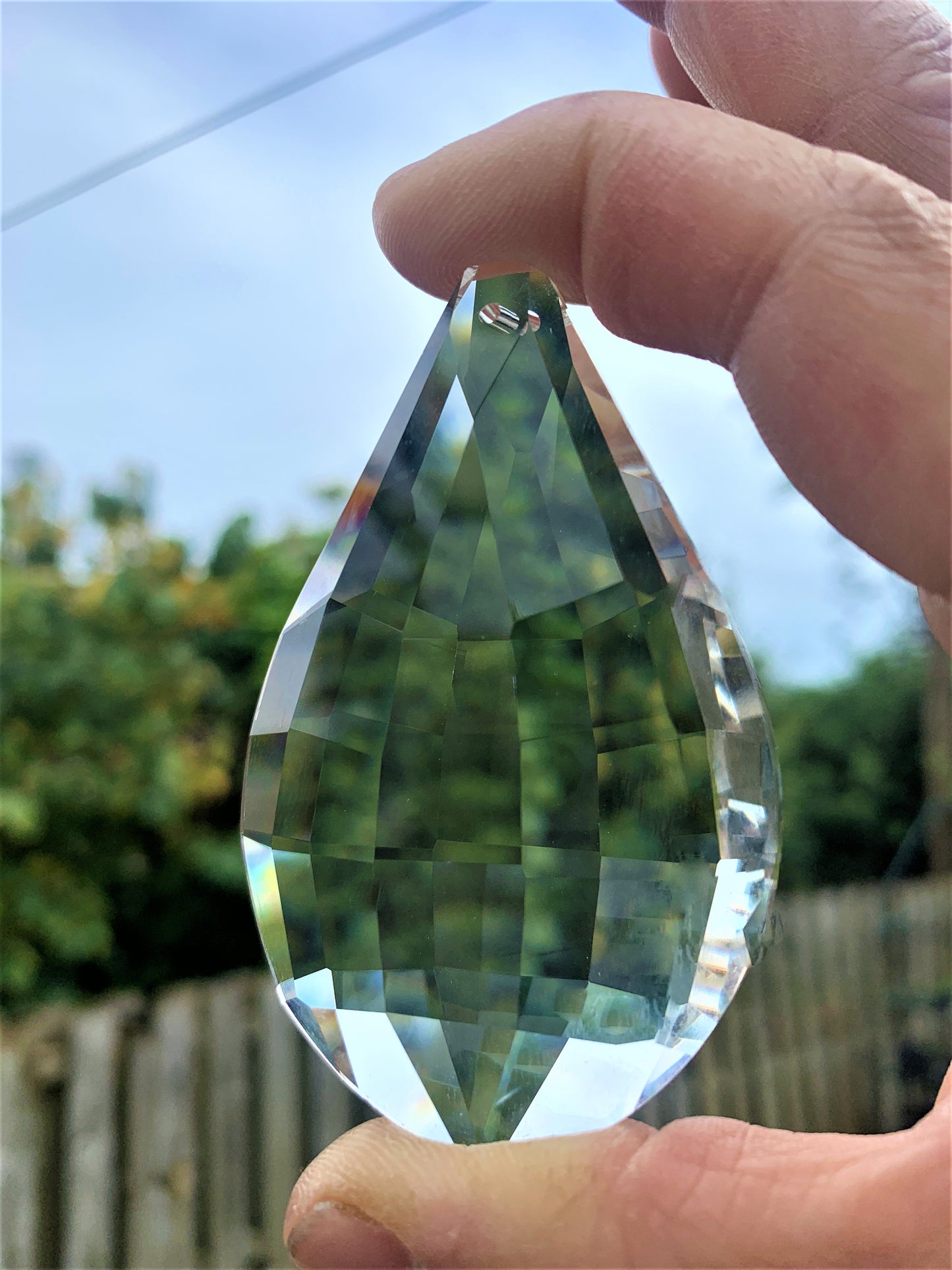 1 pc 76mm Brand New Teardrop Suncatcher Crystal Ornament