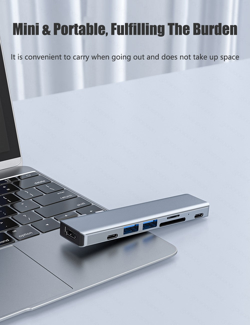 7 in 1 Docking station for MacBook Type-C To HDMI-compatible USB 3.0 Adapter