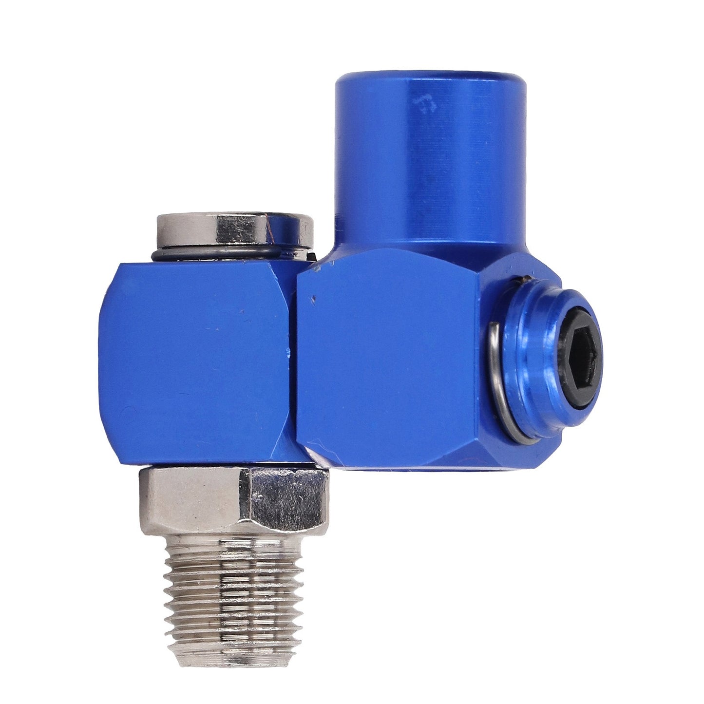 Air Swivel Connector 1/4 inch NPT Blue