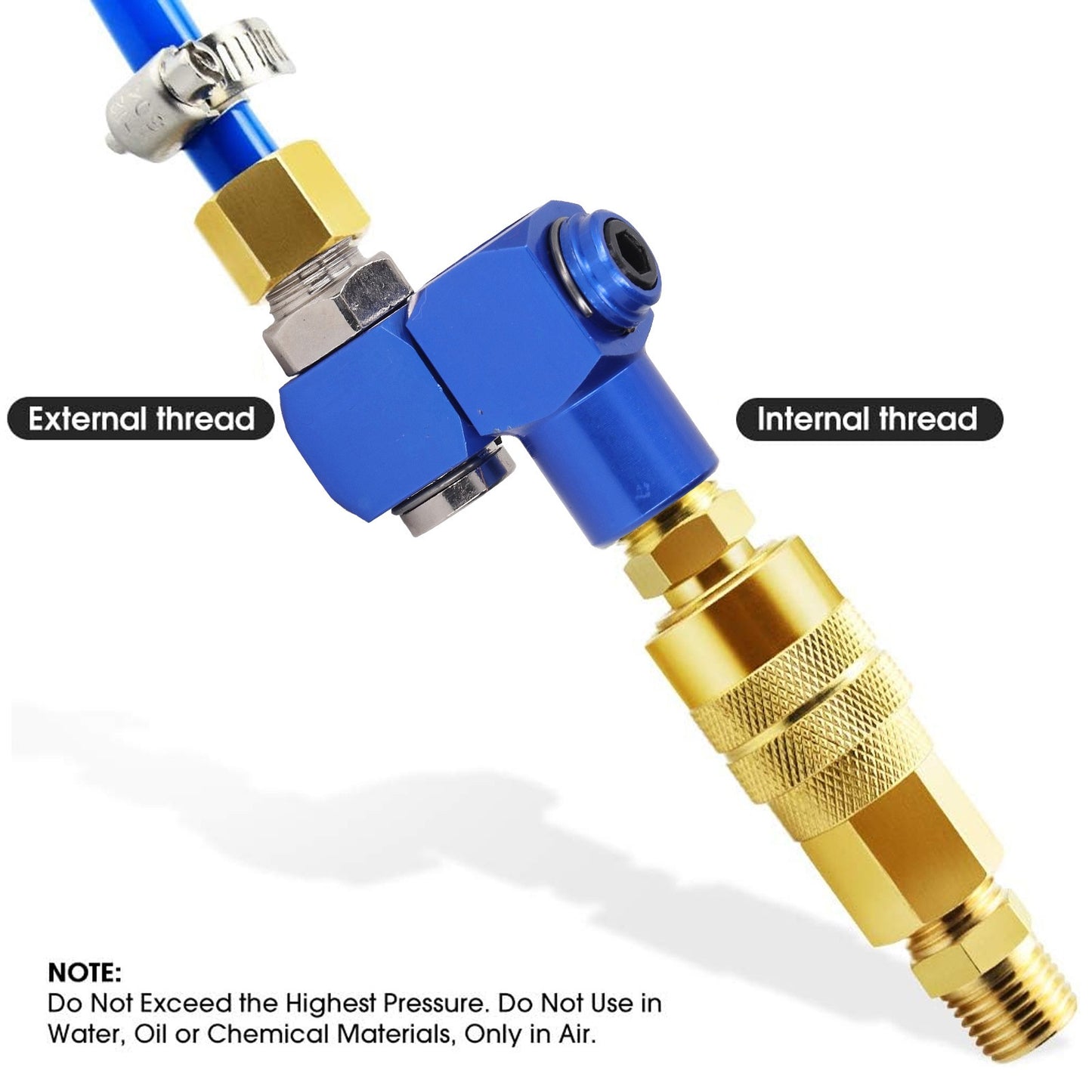Air Swivel Connector 1/4 inch NPT Blue