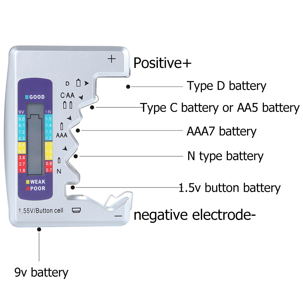 LCD Display Battery Tester