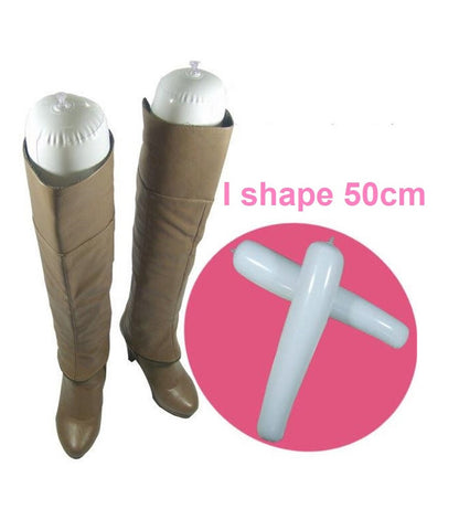 1 Pair White Plastic Inflatable Boots Stretchers Boots Stander