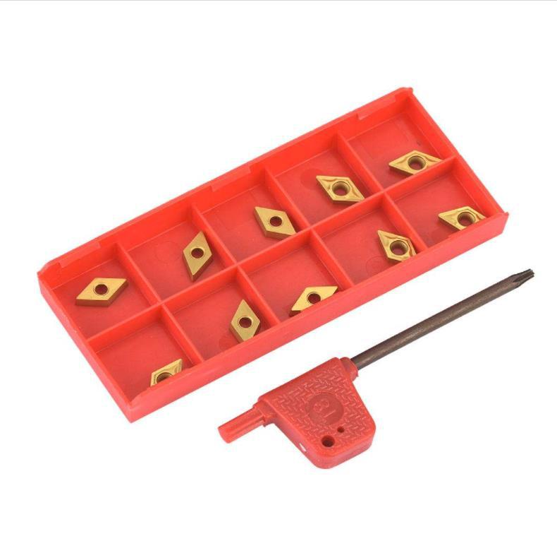 10PCS DCMT070204 US735 DCMT21.51 CNC Coated Carbide Insert Blade Lathe