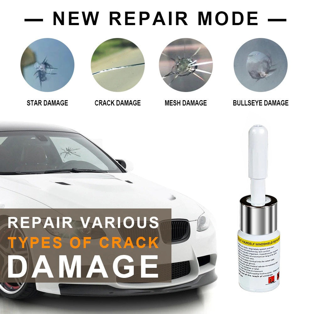 Car windshield crack repair resin kit