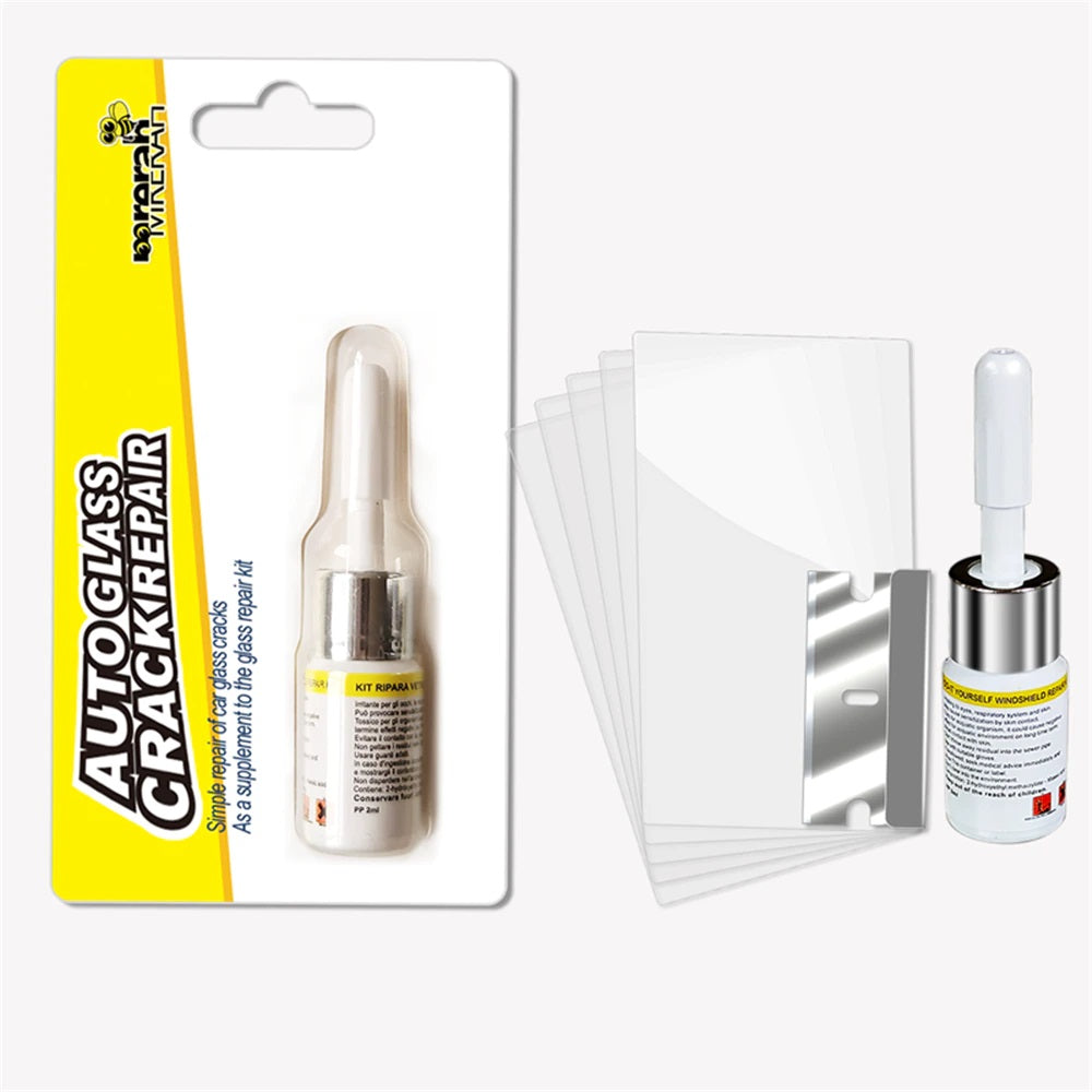 Car windshield crack repair resin kit