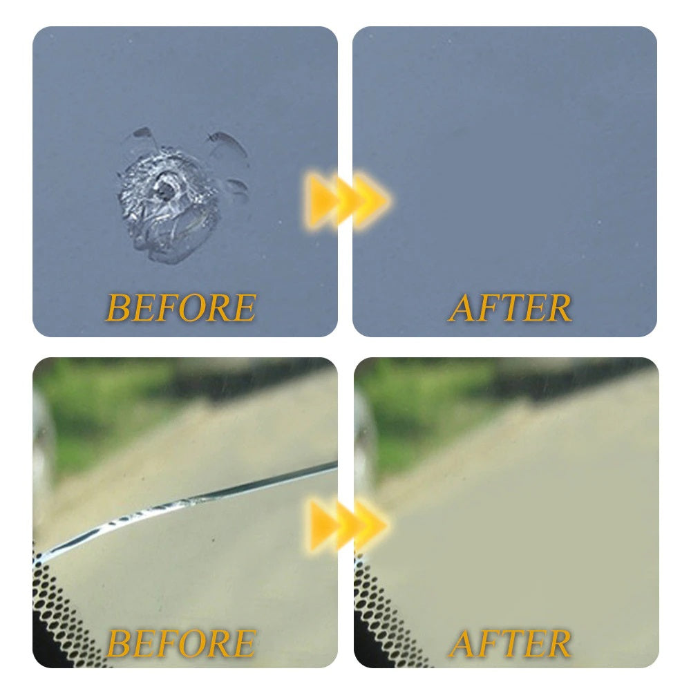 Car windshield crack repair resin kit