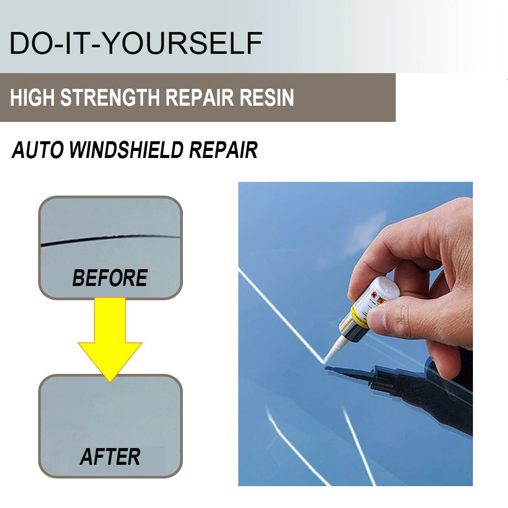 Car windshield crack repair resin kit