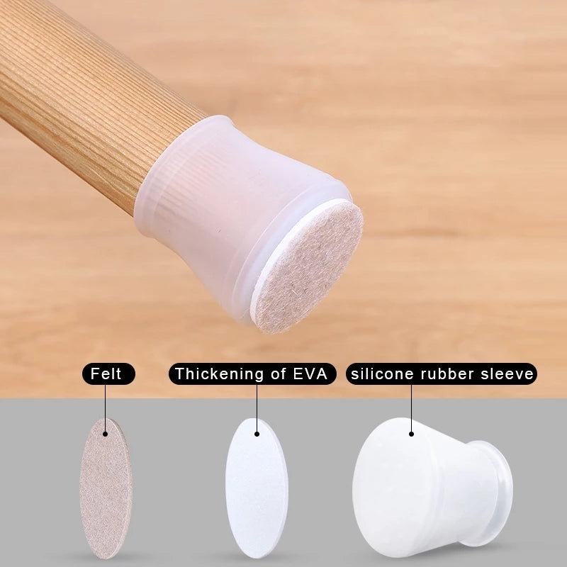 4pcs Silicone Chair Tips Chair Leg Cap