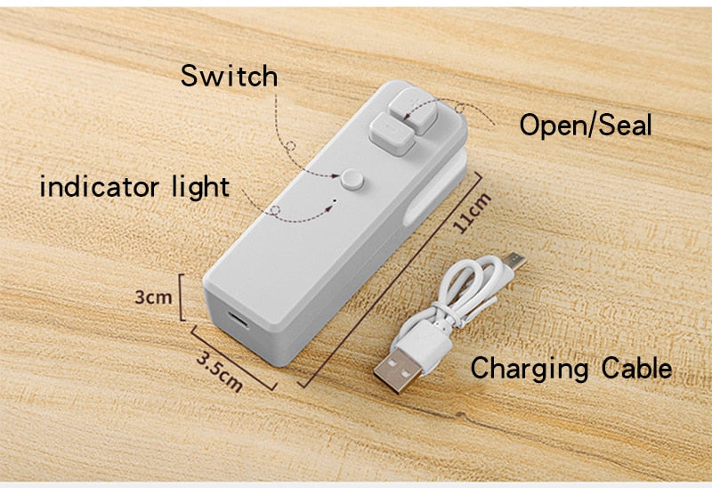 Rechargeable Mini Sealing Machine - Grey