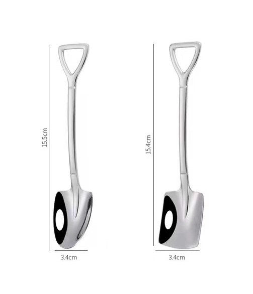 4pcs Stainless Steel Coffee Spoons Creative Shovel TeaSpoons