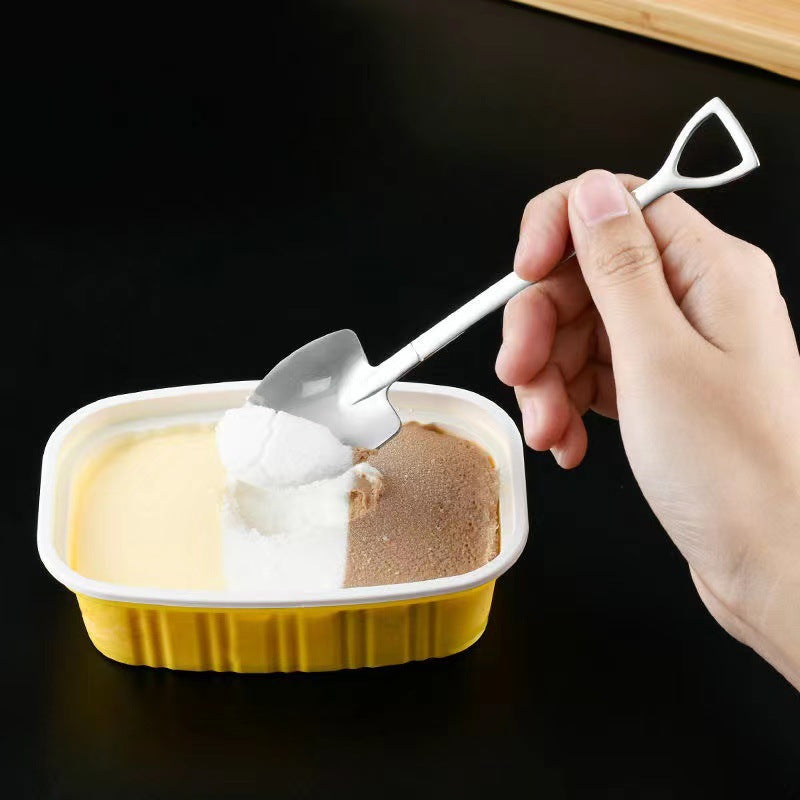 4pcs Stainless Steel Coffee Spoons Creative Shovel TeaSpoons