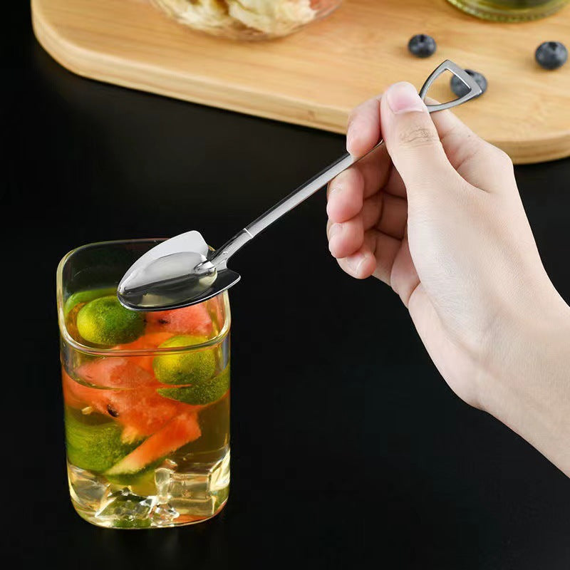 4pcs Stainless Steel Coffee Spoons Creative Shovel TeaSpoons