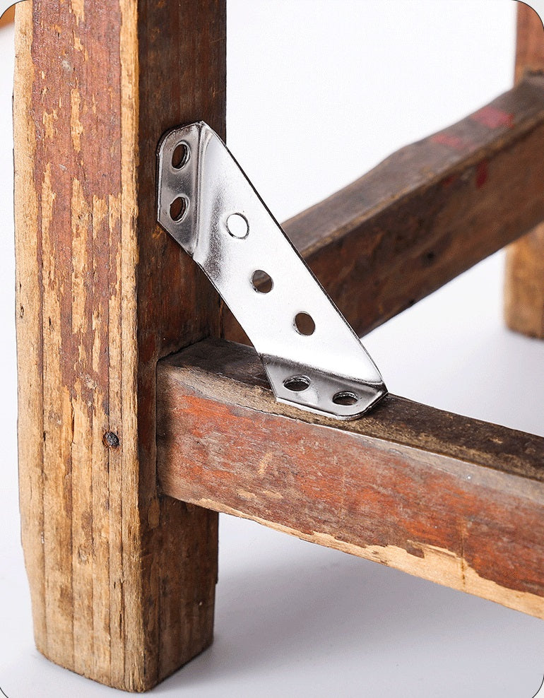 2 Sets Stainless Steel Corner Braces with 12 Screws