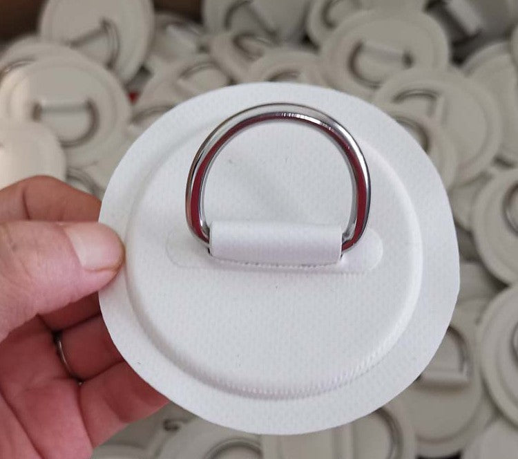 2pcs Surfboard D‑Ring PVC Patch 11cm - Grey