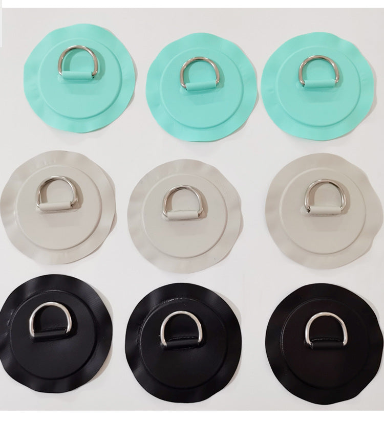 2pcs Surfboard D‑Ring PVC Patch 11cm - Grey