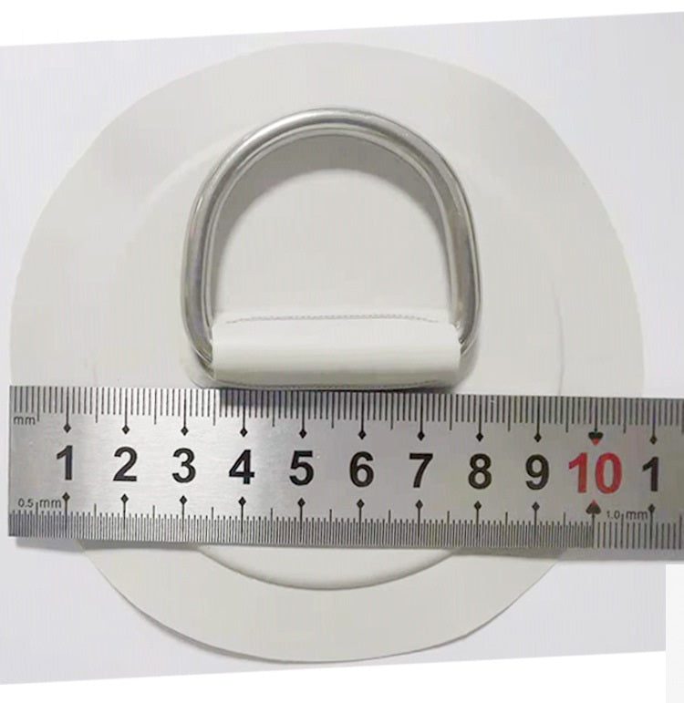2pcs Surfboard D‑Ring PVC Patch 11cm - Grey