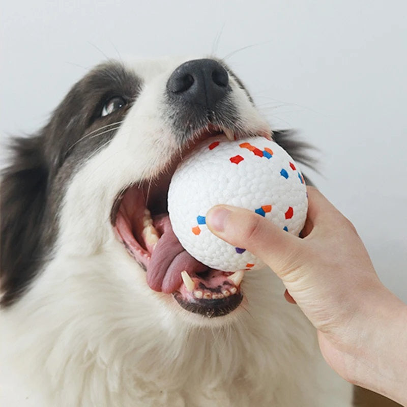 Food Grade Durable Dog Ball Toys - Elastic E-TPU Chew Toy - Orange only