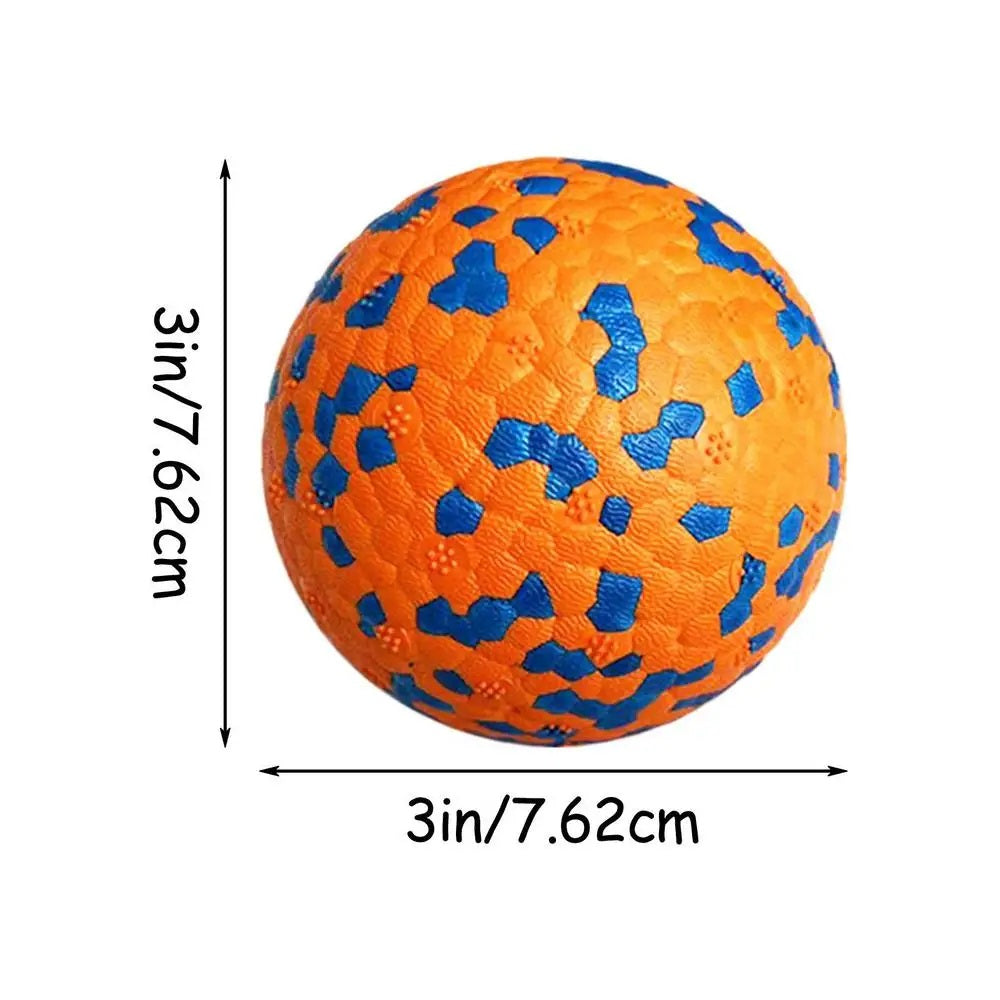 Food Grade Durable Dog Ball Toys - Elastic E-TPU Chew Toy - Orange only