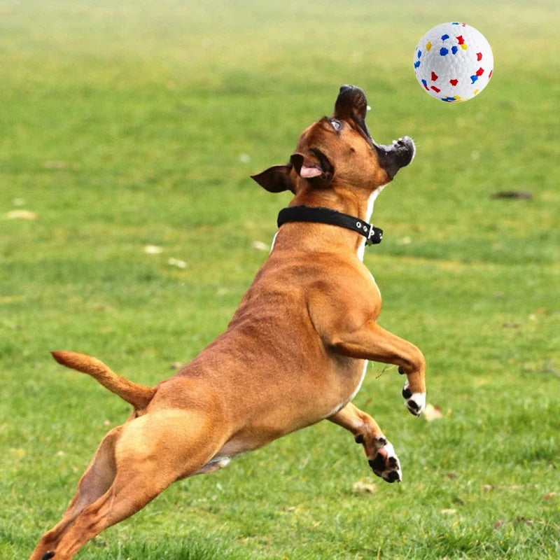 Food Grade Durable Dog Ball Toys - Elastic E-TPU Chew Toy - Orange only