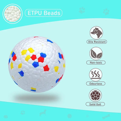 Food Grade Durable Dog Ball Toys - Elastic E-TPU Chew Toy  - Orange only
