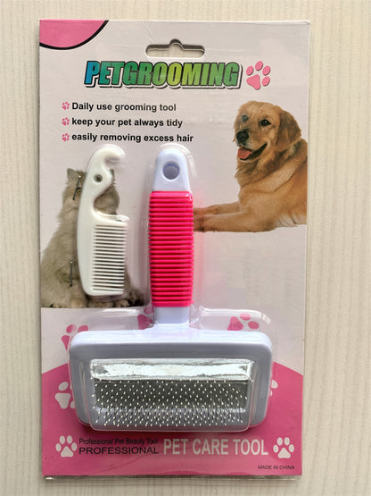 Pet Needle Comb With Non-slip Handle Dog Hair Brushes