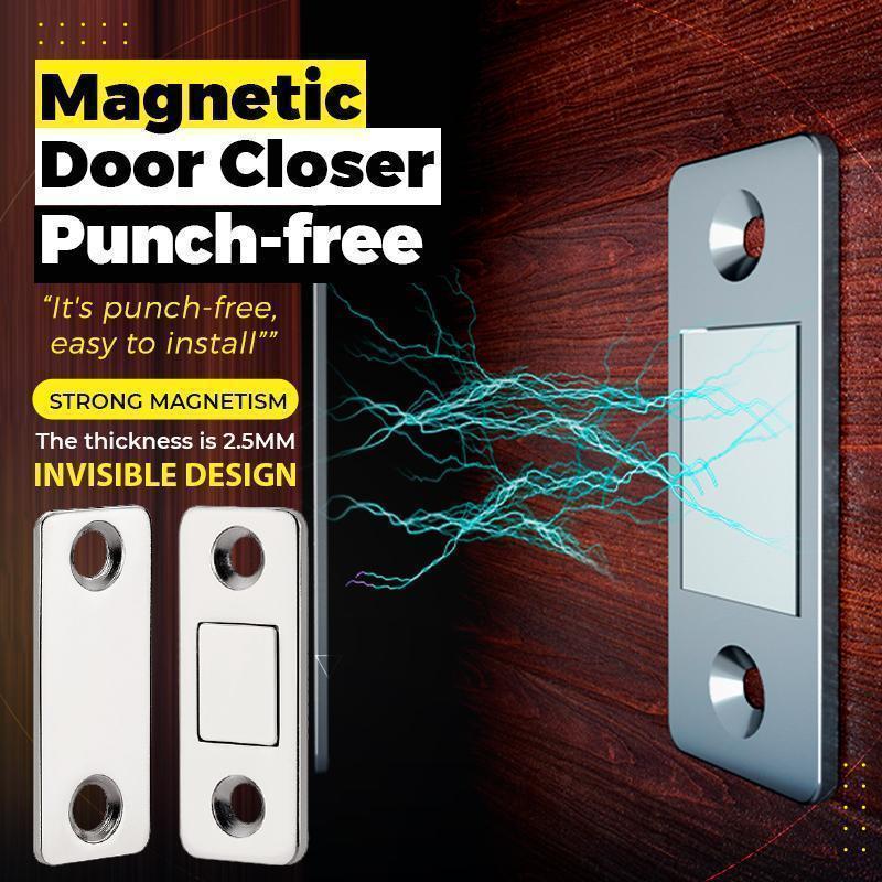 Punch-free Magnetic Door Closer Door Catch for Furniture Cabinet Cupboard with Screws