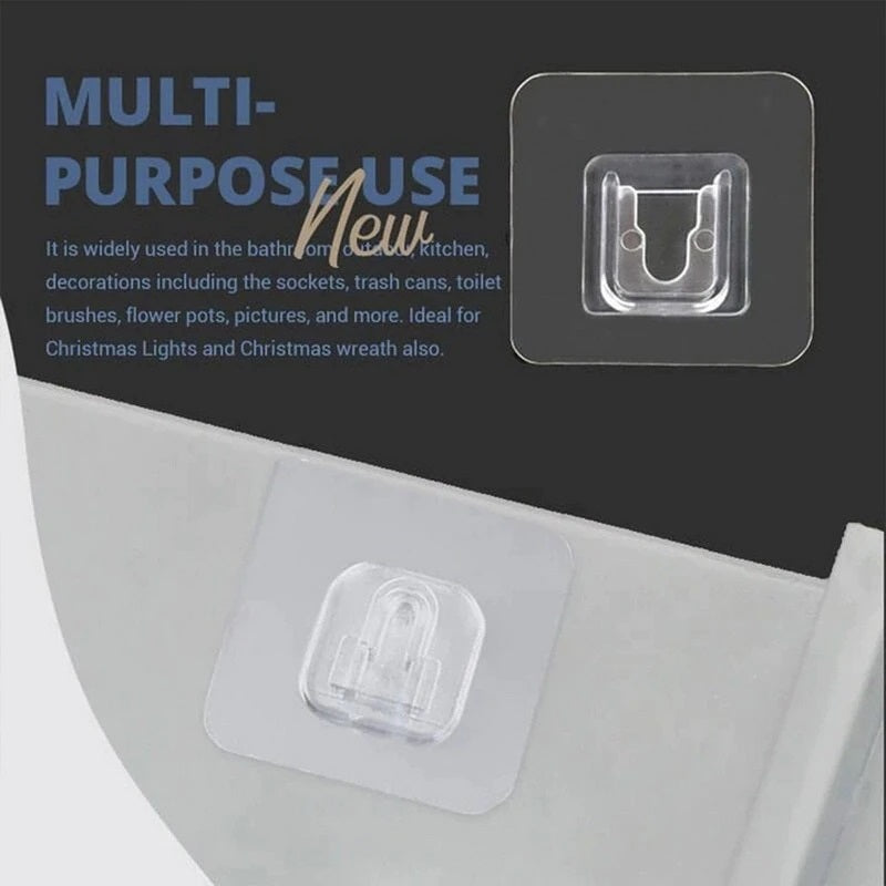5 Pairs Double-sided Waterproof Wall Hooks