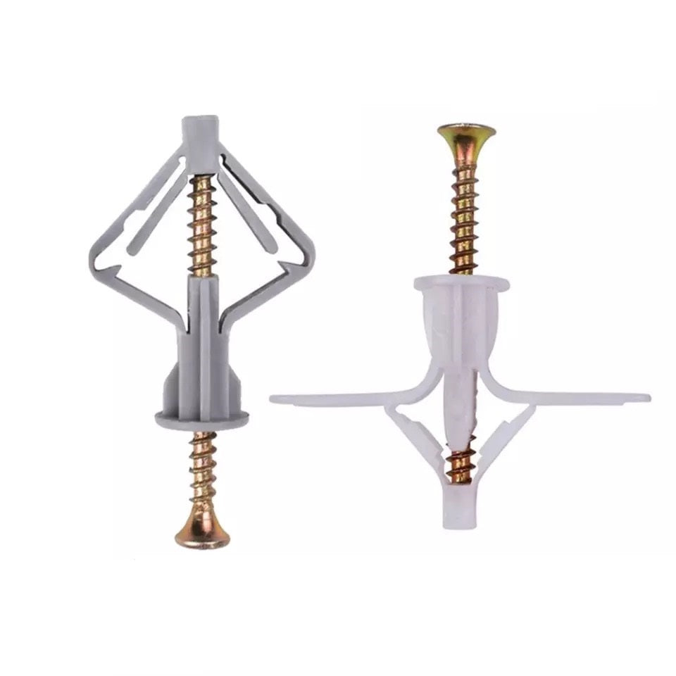 10 sets Drywall anchor and screws for Gib board and Plaster board