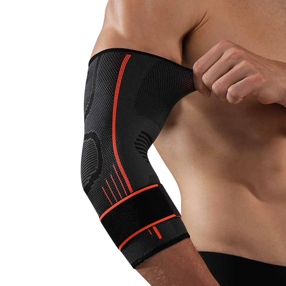 1pc Elastoplast Elbow Support with Adjustable Strip Brace Arm Comfort Support - Black