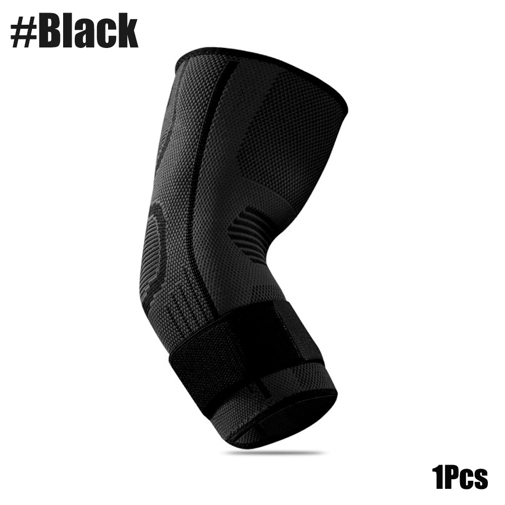 1pc Elastoplast Elbow Support with Adjustable Strip Brace Arm Comfort Support - Black