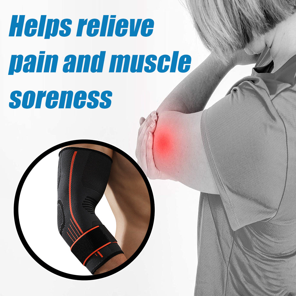 1pc Elastoplast Elbow Support with Adjustable Strip Brace Arm Comfort Support - Black