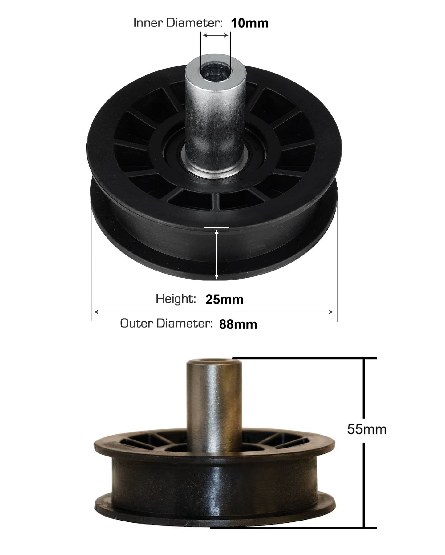 Flat Idler Pulley for AYP Husqvarna Murray Poulan Replace 179114 532179114 CT131 CT141 CTH141 271150 271190 Cut Mowers