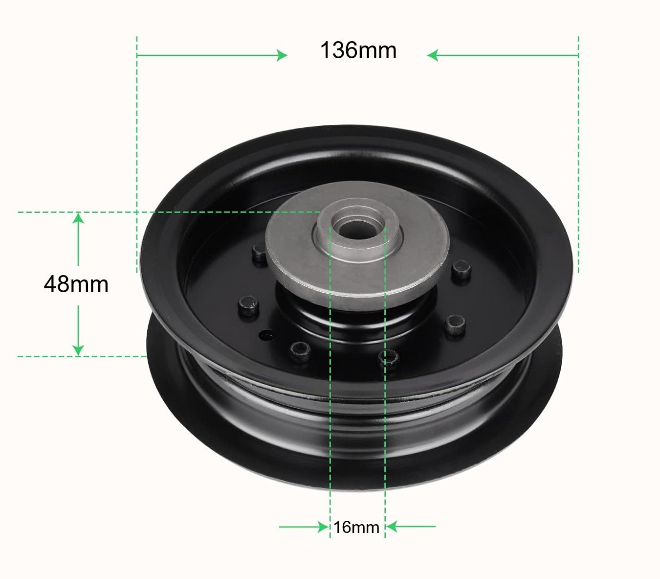 Flat Idler Pulley 196104 for Husqvarna Craftsman Poulan 532196104 532197380