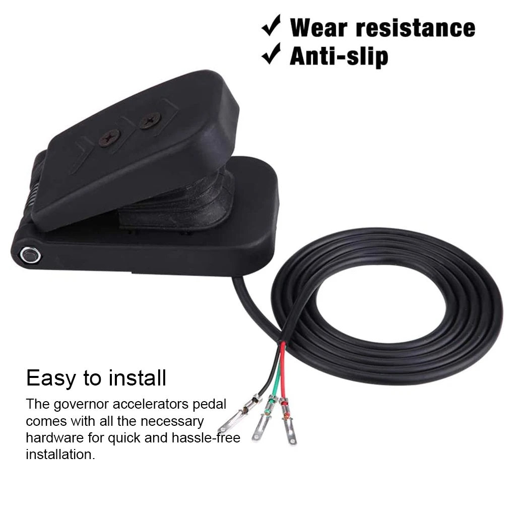 Foot accelerator pedal for golf buggy or go-kart with 1.5m Cable