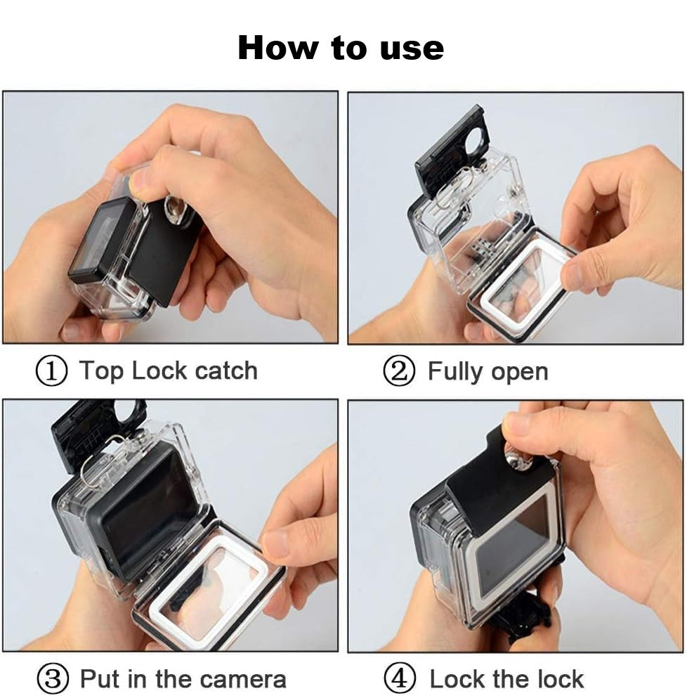 GoPro 45m waterproof protective housing case for Hero 9/10/11/12/13 Black Action Camera