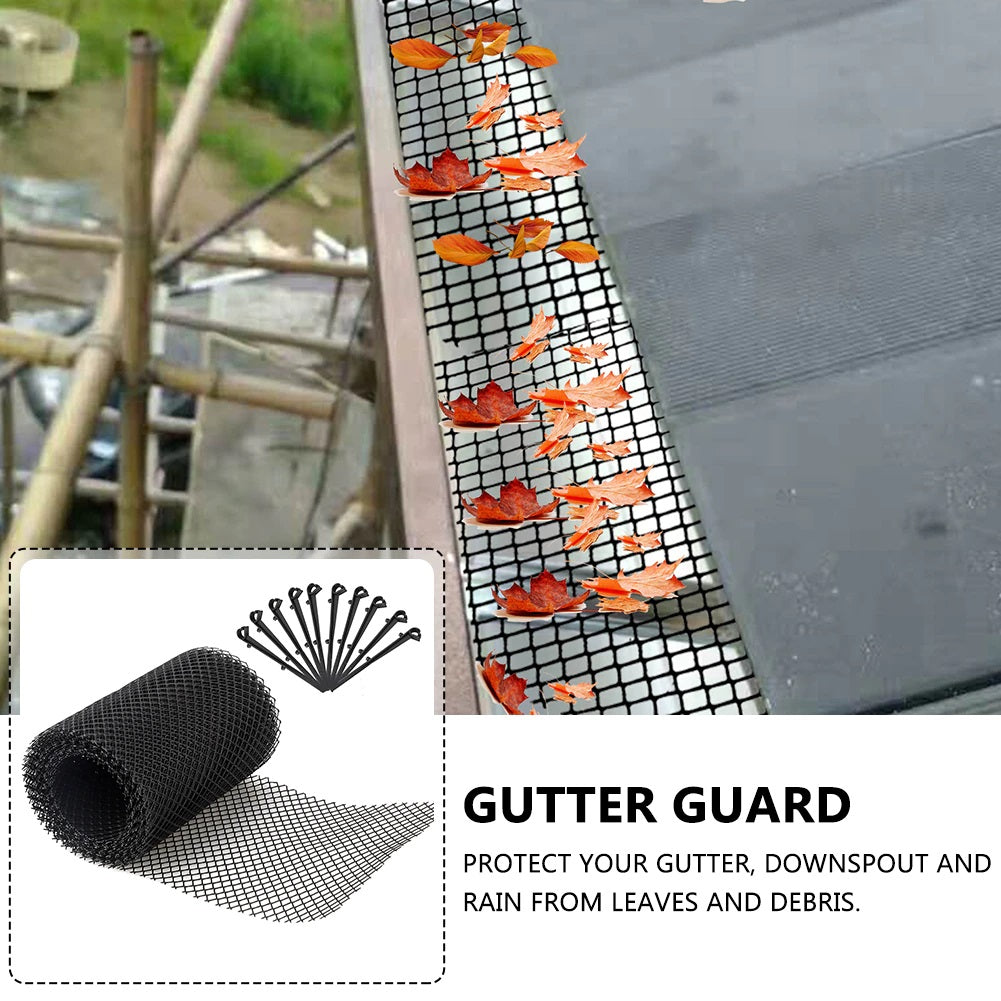 6m x 150mm Gutter Guard Mesh Protector with 10 fixed hooks