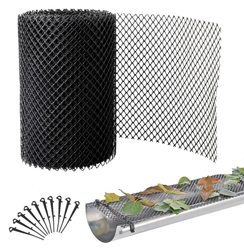 6m x 150mm Gutter Guard Mesh Protector with 10 fixed hooks