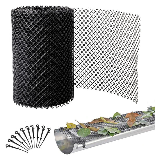 6m x 150mm Gutter Guard Mesh Protector with 10 fixed hooks