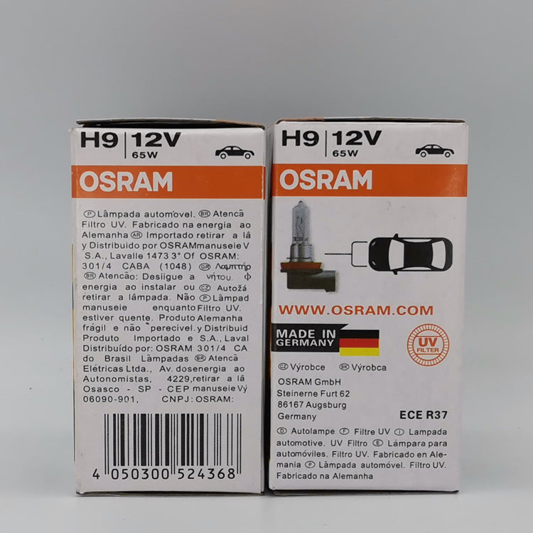 Made in GERMANY Osram Halogen Globe headlight bulb - H9 12V 65W U 64213 PGJ19-5 ORIGINAL