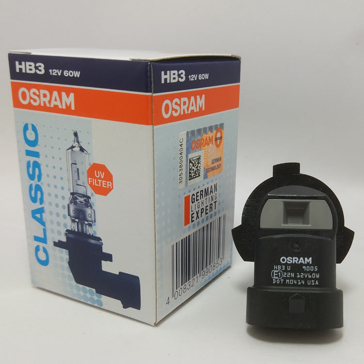 Made in USA Osram Halogen Globe headlight bulb - HB3 9005 12V 60W P20d CLC