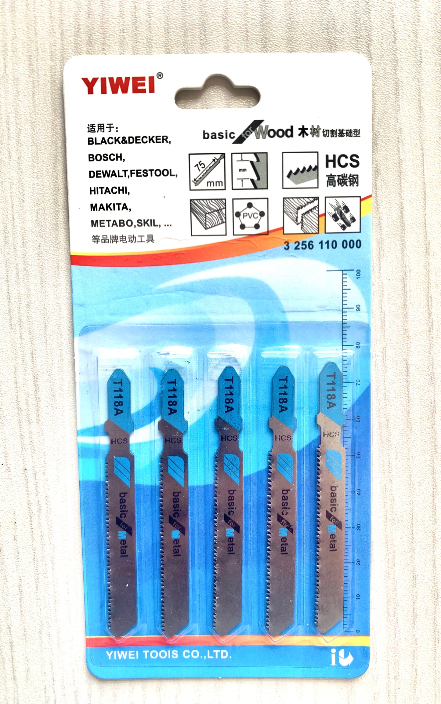 5pcs HCS T118A Jigsaw Blade