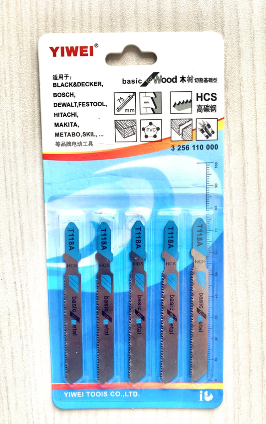 5pcs HCS T118A Jigsaw Blade